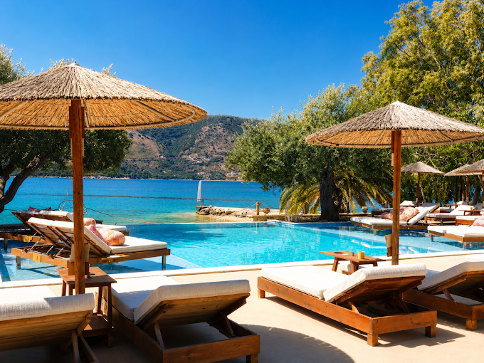 Day visit beach setting in Plataria by the Ionian Sea